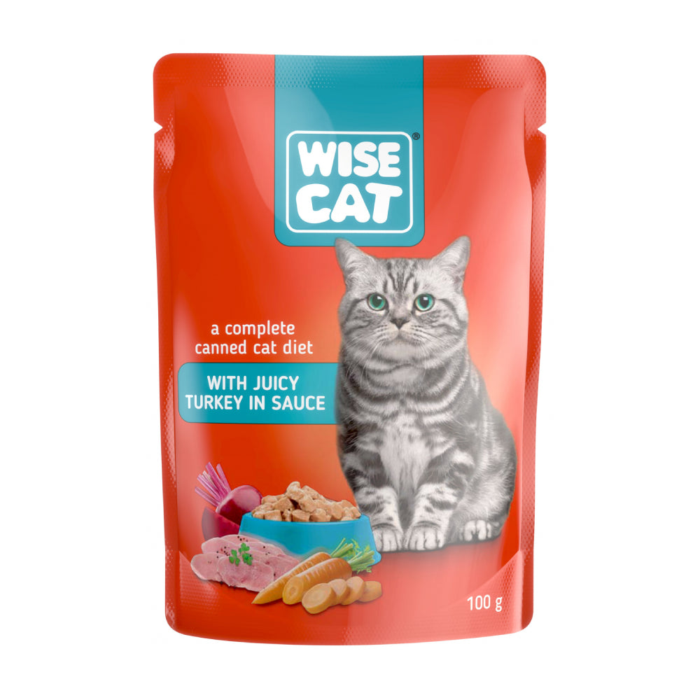 Hrana Umeda Pisici WISE CAT – Curcan in Sos 100g